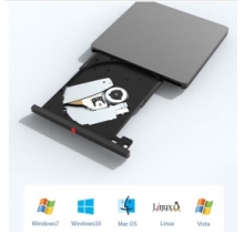 聯想（Lenovo）TX800 外置光驅 超薄外置DVD刻錄機 24倍速 高速移動光驅 Type-C+USB雙接口